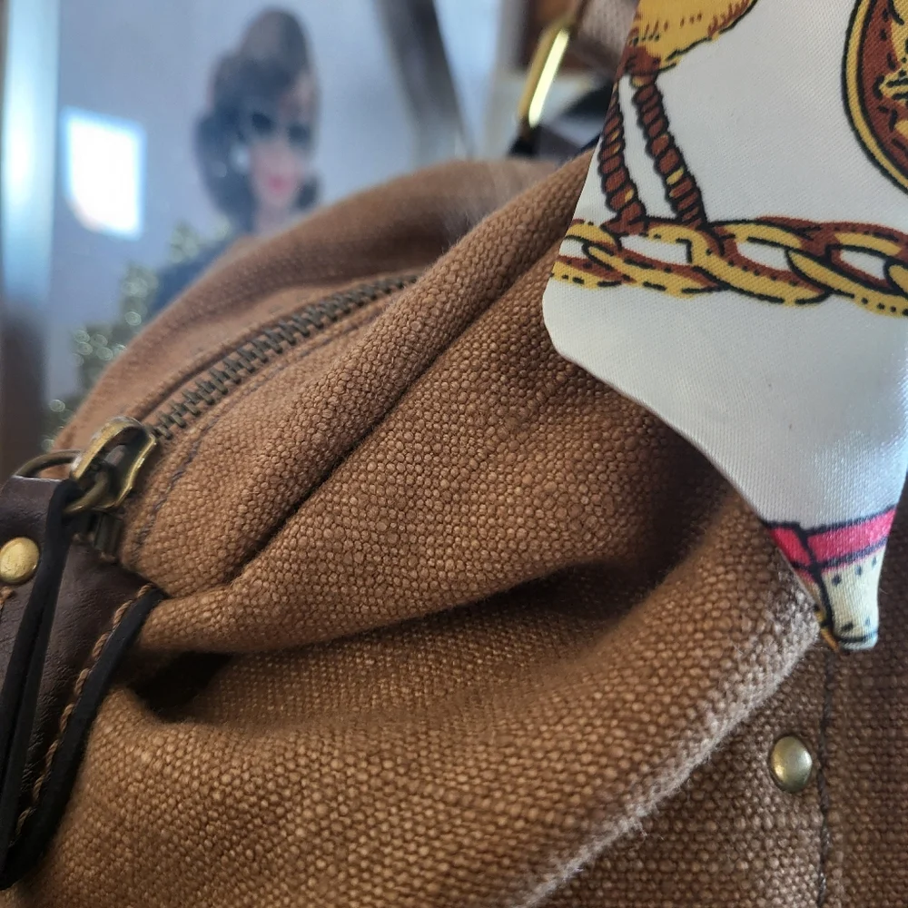 Fossil Brown Linen Bag